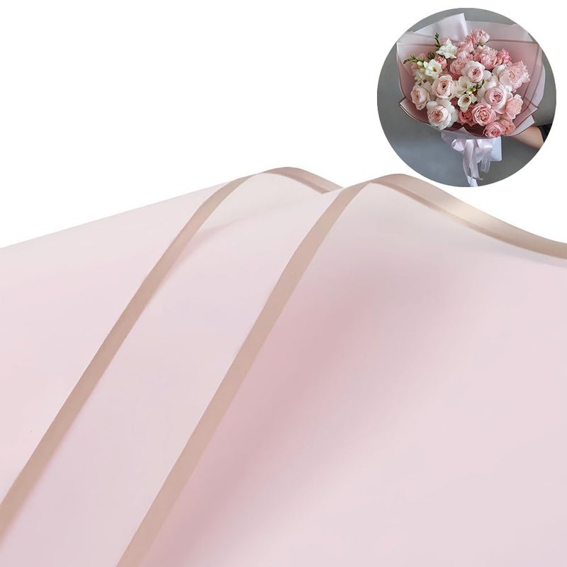 BBJ WRAPS Waterproof Floral Wrapping Paper Sheets Fresh Flowers Bouquet Gift Packaging Korean Florist Supplies, 20 Sheets (Pink) - Image 1